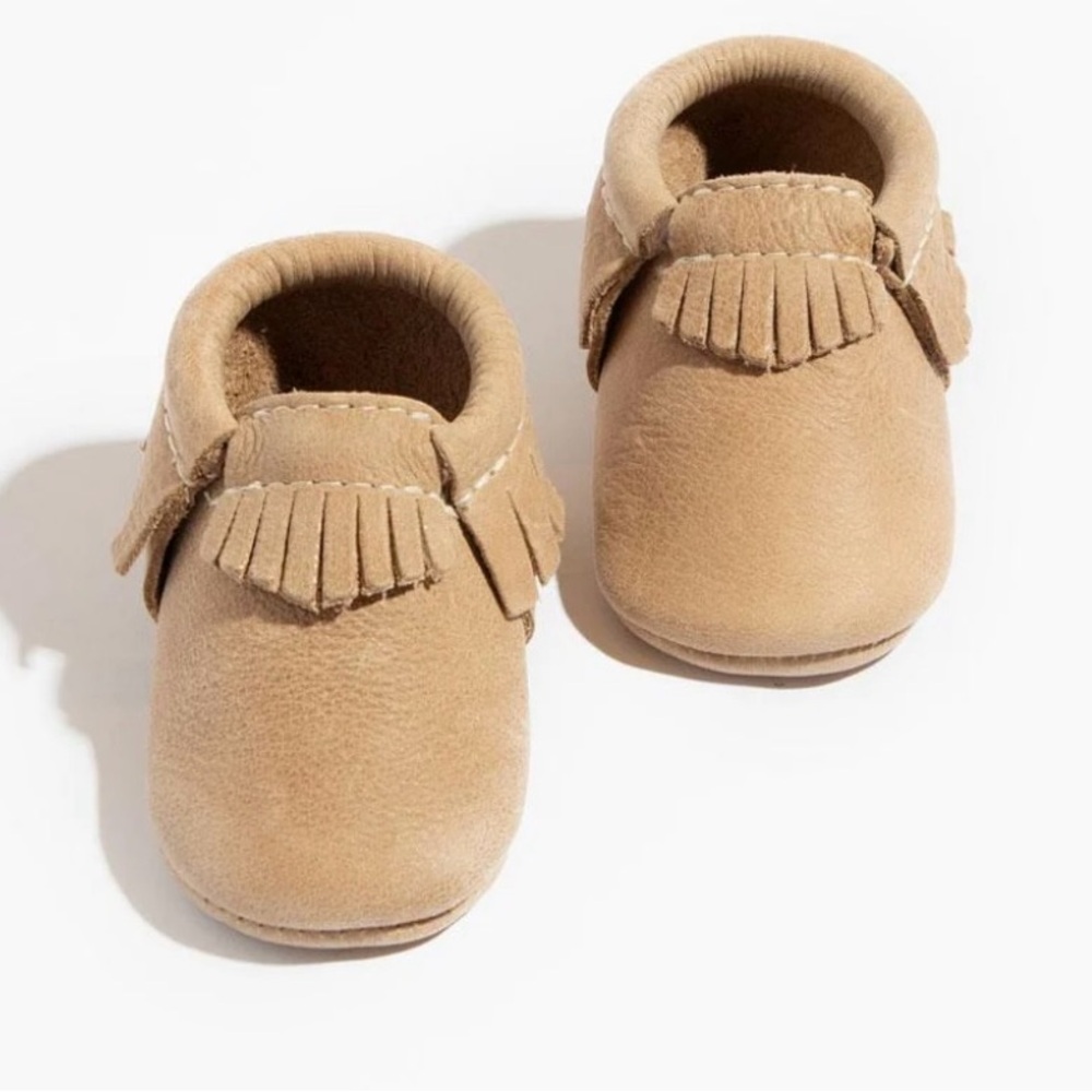LIKE NEW freshly picked weathered brown baby moccasin